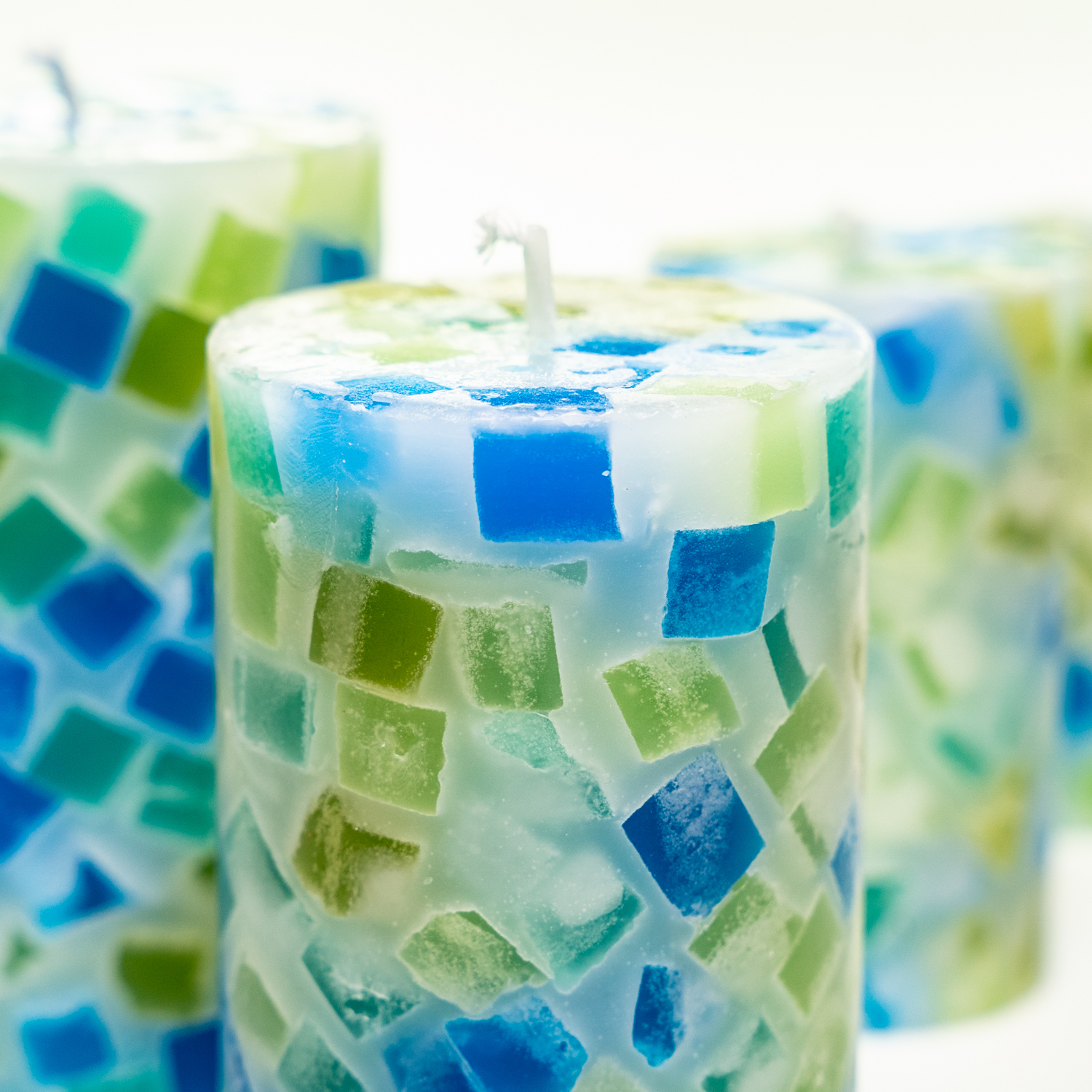 Stumpenkerze "Mosaik"