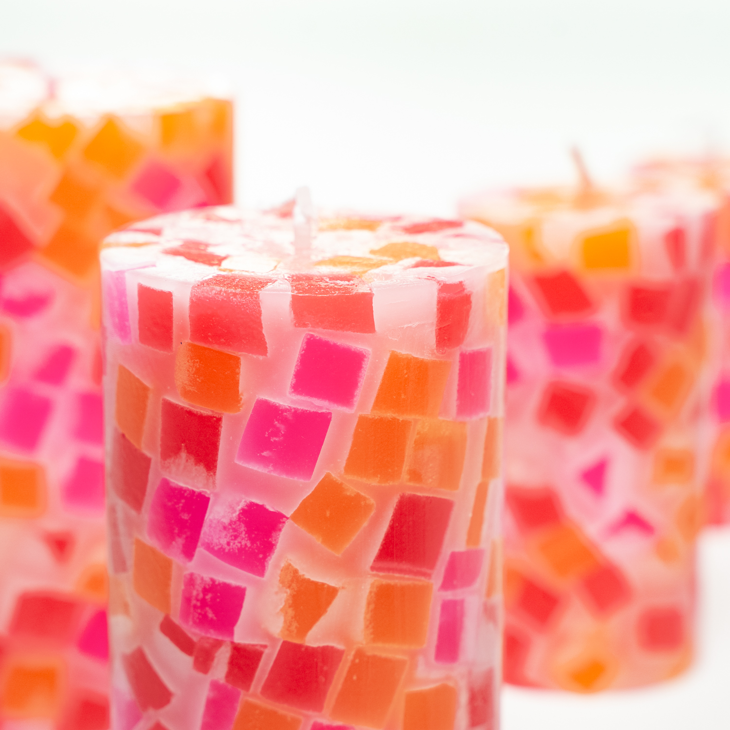 Stumpenkerze "Mosaik"